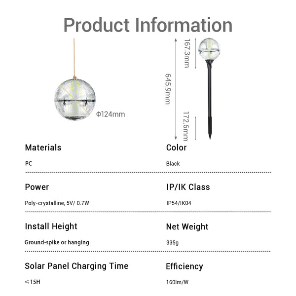 Cielo Solar Ball Light PT0722