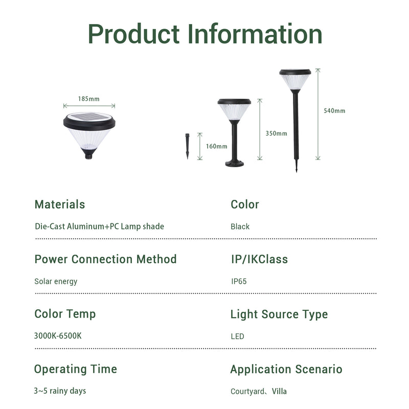 Ulyx 4-in-1 Solar Lawn  Light PT0300