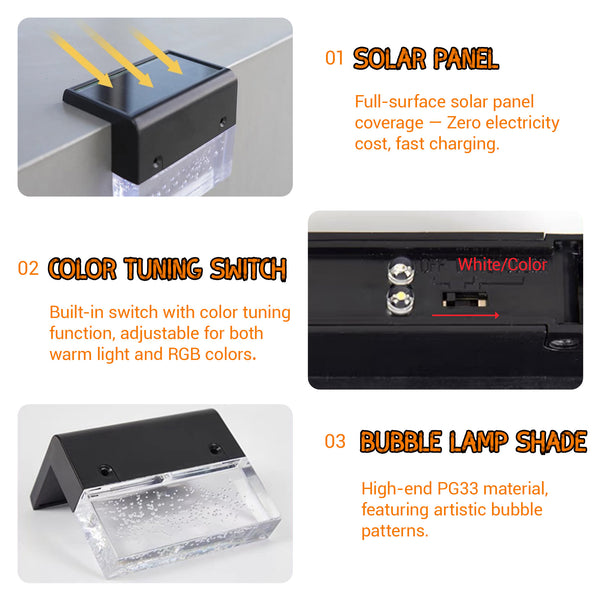 Helix Solar Step Lights 4-Pack PT0604 (4 pieces)
