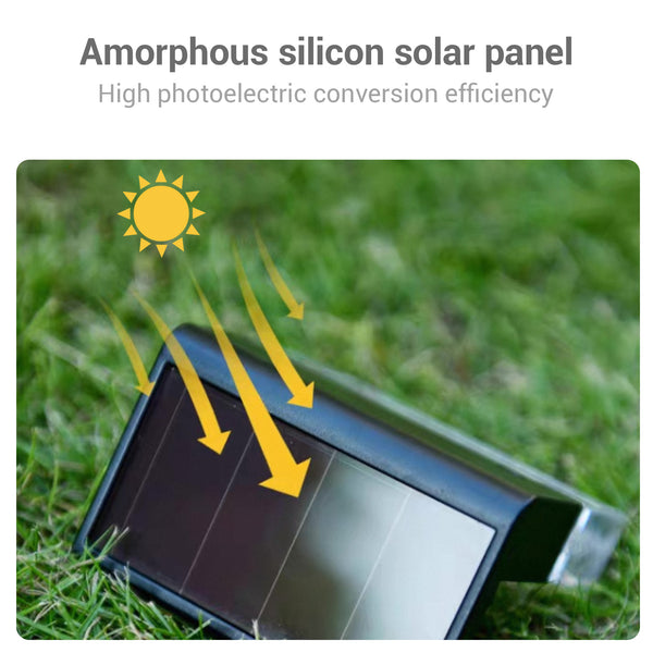 aterproof solar pathway lights with light+time contro