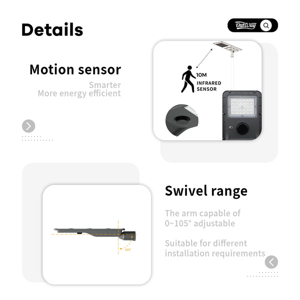 Nexa Motion Sensor Solar Floodlight T007-60W