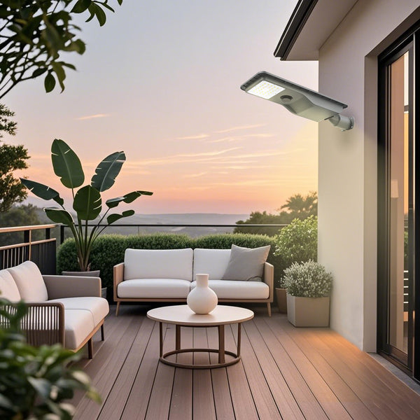 Solar outdoor floodlights
