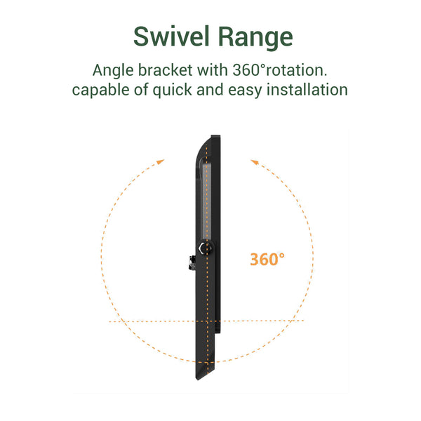 Swivel range angle bracket with 360-degree rotation on a white background