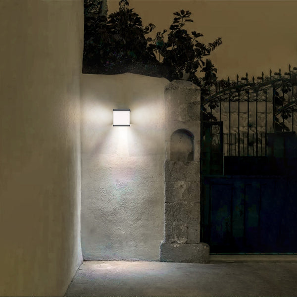 Energy-saving solar wall light with zero electricity cost for outdoor spaces.