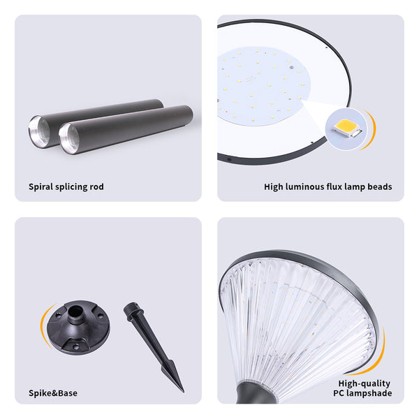 Equipped with premium LED chips, these solar lights deliver bright illumination while being energy-efficient and eco-friendly for outdoor spaces.