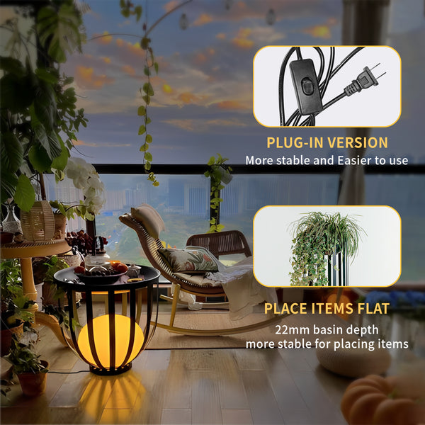 Elegant matte metal tabletop supports up to 10kg.