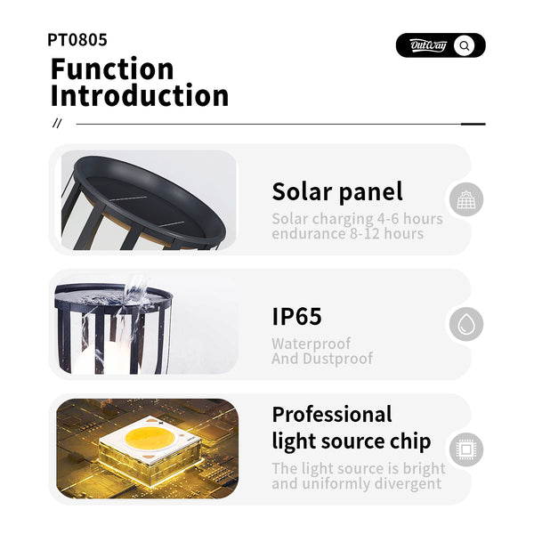 Energy-saving solar floor lamp, powered by sunlight—no electricity required.