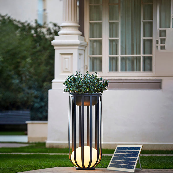Solar-powered garden lamp with long-lasting illumination.