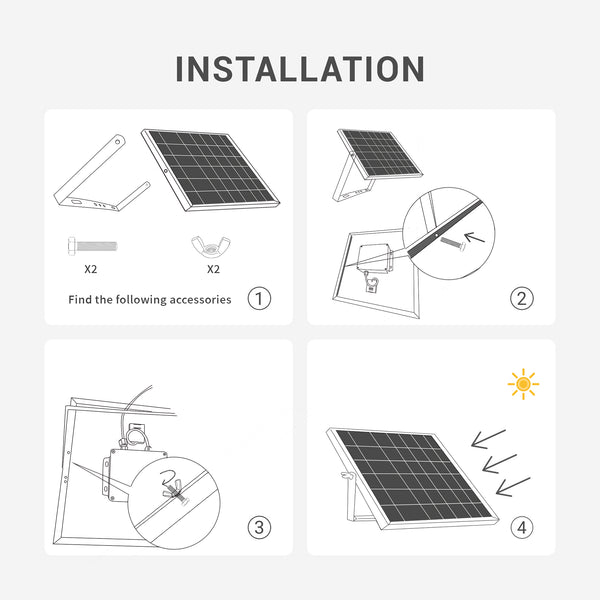 Solar-powered pathway light with easy installation and no wiring.