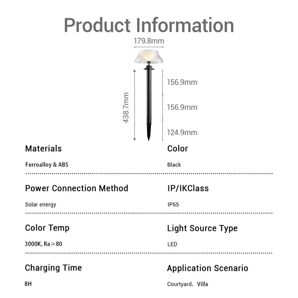 Weather-resistant solar light for patios, driveways, and lawns