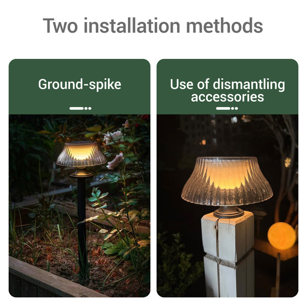 Energy-saving solar garden light with sturdy ground spike