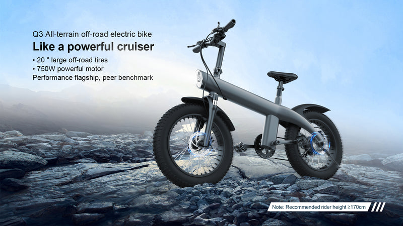 Outway 20" Off-Road Electric Bike-Black | Removable Battery - SHQ3