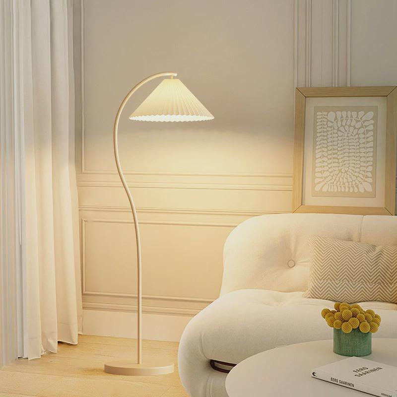 Stylish Pleated - shade Floor Lamp to Enhance Home Ambiance: Ideal for Living Room, Bedroom, and Study FL071