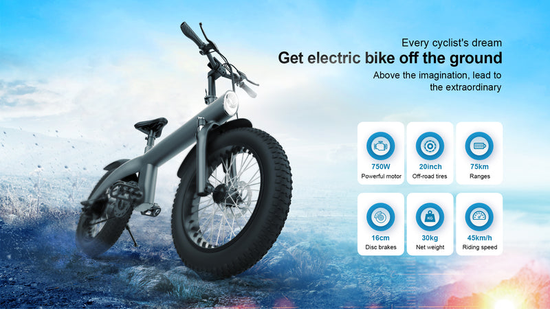 Outway 20" Off-Road Electric Bike-Black | Removable Battery - SHQ3