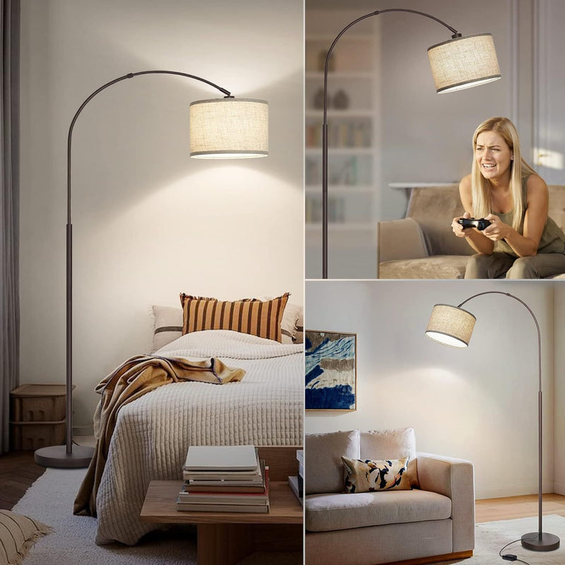 Modern Simple - style Arched Indoor Floor Lamps Lighting Up Bedroom, Study and Living Room FL070