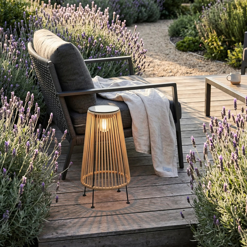 Solar Handwoven Garden Lawn Light - HAIKU Bamboo Garden Path Light PT0905