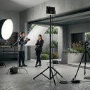 Professional LED work light for photography studio, adjustable tripod stand flood light for photoshoot, studio lighting equipment