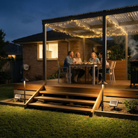 Solar Mushroom Pathway Light PT0609 | All-Aluminium | 8 Modes Remote