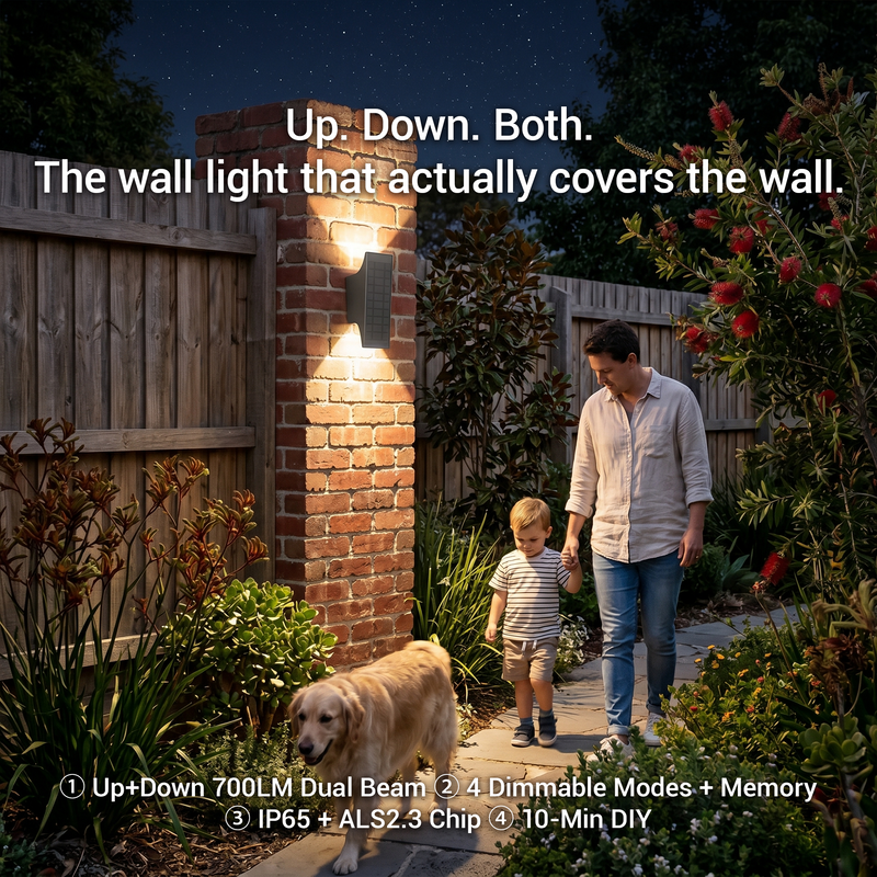 Aquarius Solar Up & Down Wall Light PT0710