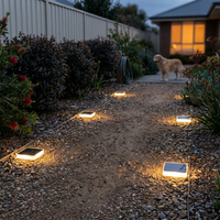 Lumterra Square Solar Ground Lights Outdoor PT0608 (4 pieces)| IP65 Waterproof