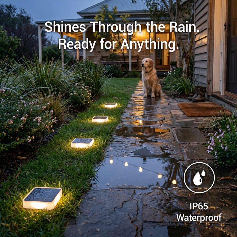 Lumterra Square Solar Ground Lights Outdoor PT0608 (4 pieces)| IP65 Waterproof