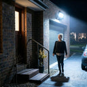 Outway motion sensor floodlight detecting motion in 10m distance. 