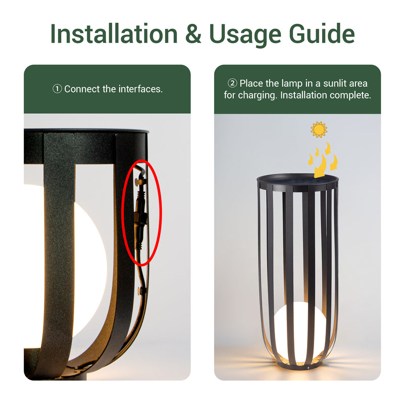 Cava Solar Floor Lamp With Table PT0805N