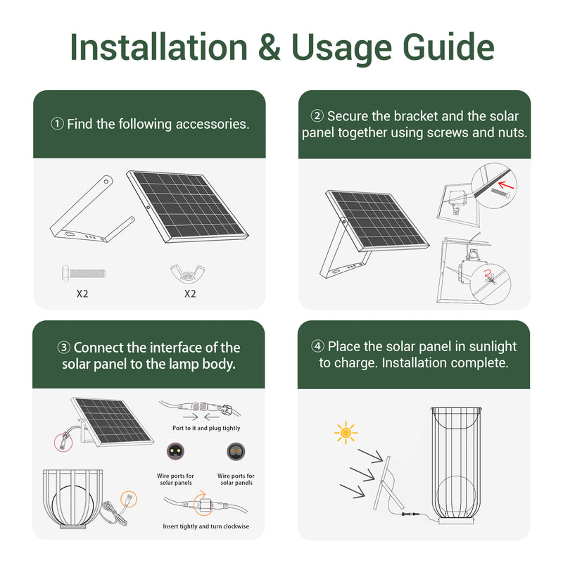 Jivo Solar Floor Lamp With Table PT0805W