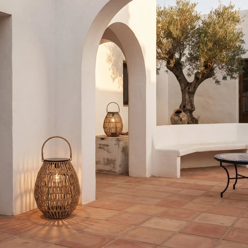 Haiku Solar Rattan Pathway Light, Dual Charging