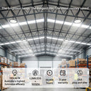 Outway high bay LED lights with 180LM/W, Lumileds + Sosen, 54,000 hours, 5-year warranty, SAA plug and play.