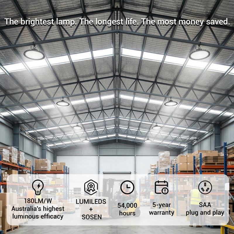 SkyBright UFO High Bay LED Light H001E | 180LM/W | LUMILEDS + SOSEN