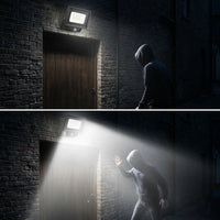 Outway floodlight's PIR motion sensor activates on intruder detection 