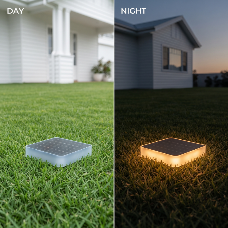 Lumterra Square Solar Ground Lights Outdoor PT0608 (4 pieces)| IP65 Waterproof