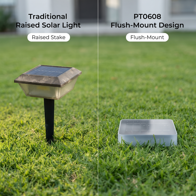Lumterra Square Solar Ground Lights Outdoor PT0608 (4 pieces)| IP65 Waterproof