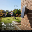 PT0710 solar panel 15° tilt optimized for Southern Hemisphere charging efficiency.