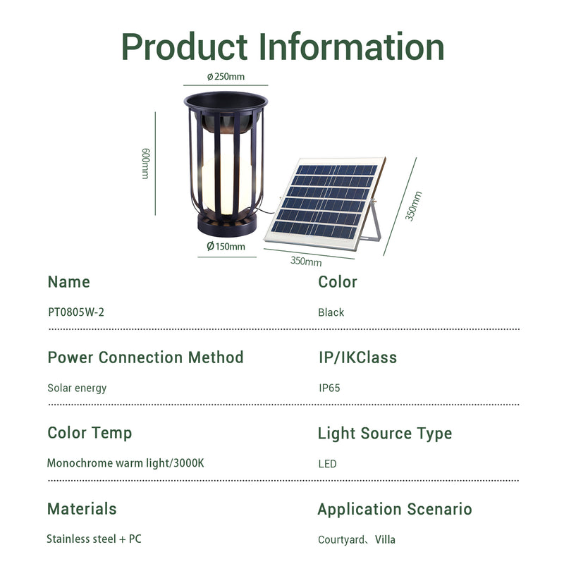 Jivo Solar Floor Lamp With Table PT0805W