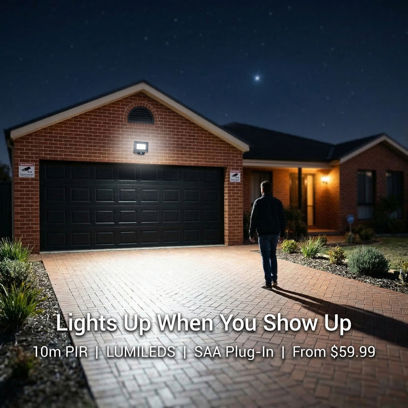 Vilo Motion Sensor Floodlight E023EIS | LUMILEDS | 10m PIR | IP65 Weatherproof