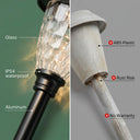 Durable IP54 waterproof aluminum & glass construction outperforms cheap ABS plastic — rust-proof, long-lasting, backed by warranty for Australian conditions.