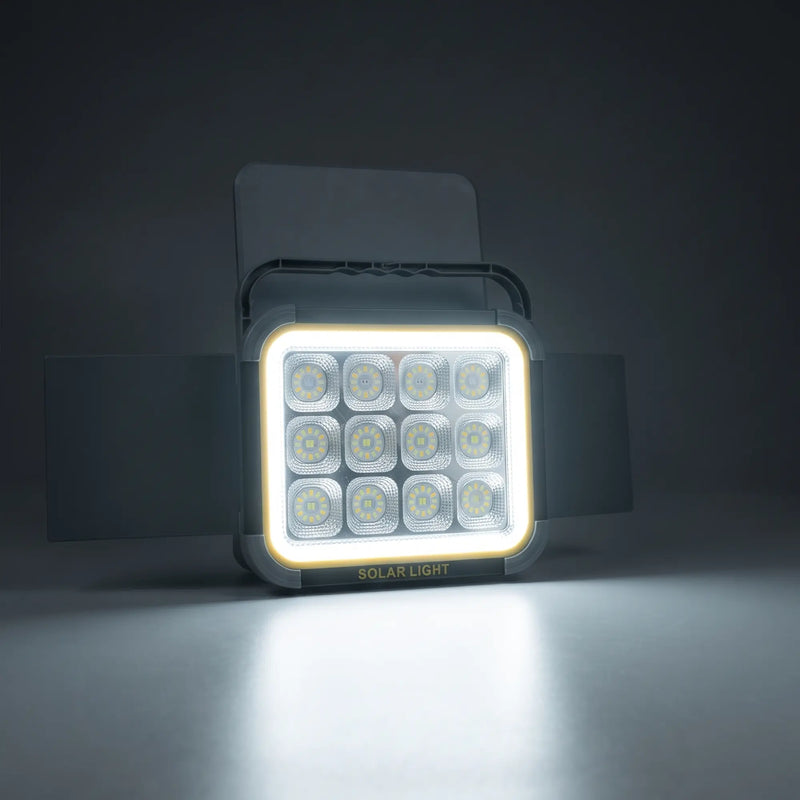 SolarFlex Pro 4-Panel Folding Flood Light — 2600LM, Dual Charge, IP65 | PT0615