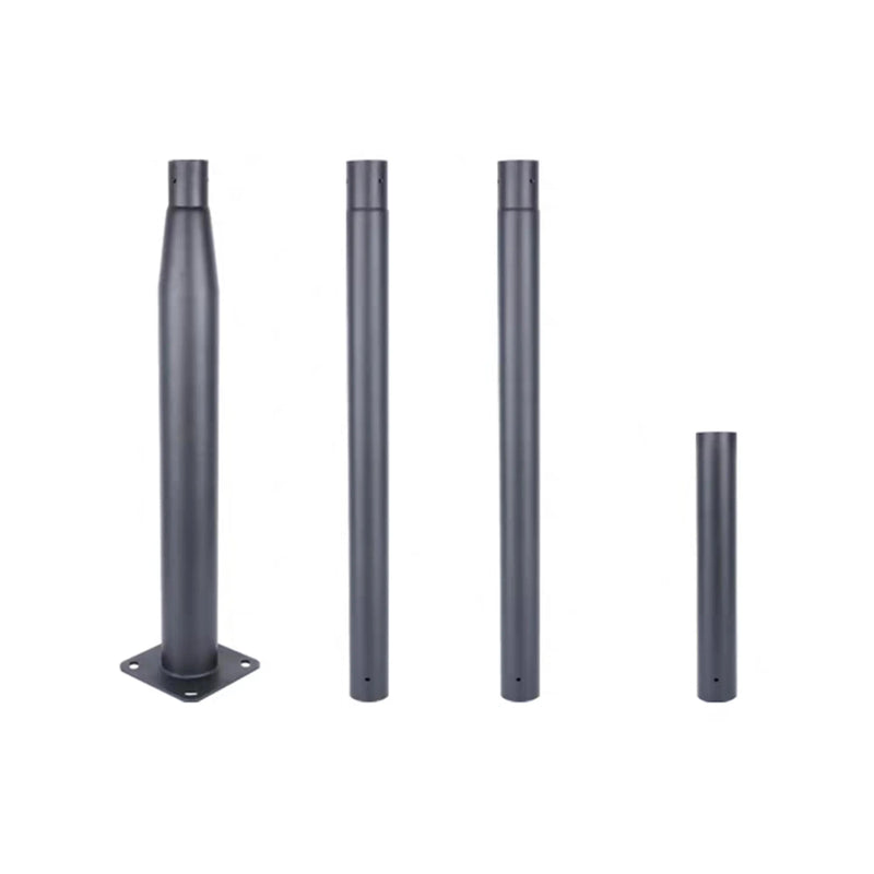 Four metal posts of 3.2m lamp pole