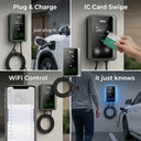 A visual comparison showing the Outway 7kW charger (4.5 hours to full) is significantly faster than a standard 2.3kW socket (12+ hours).