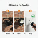 3-step installation of Outway motion sensor floodlight 