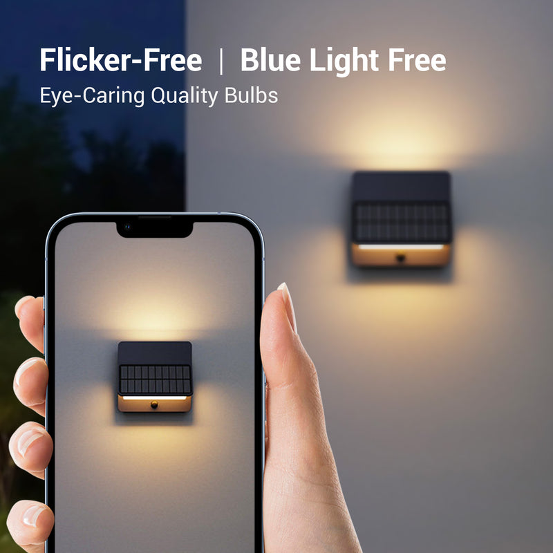 Eye-caring quality bulbs — flicker-free and blue light free technology for comfortable, natural illumination