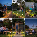 Versatile solar garden lights for every outdoor moment — from backyard barbecues to family playtime, vegetable gardens, and campfire gatherings.