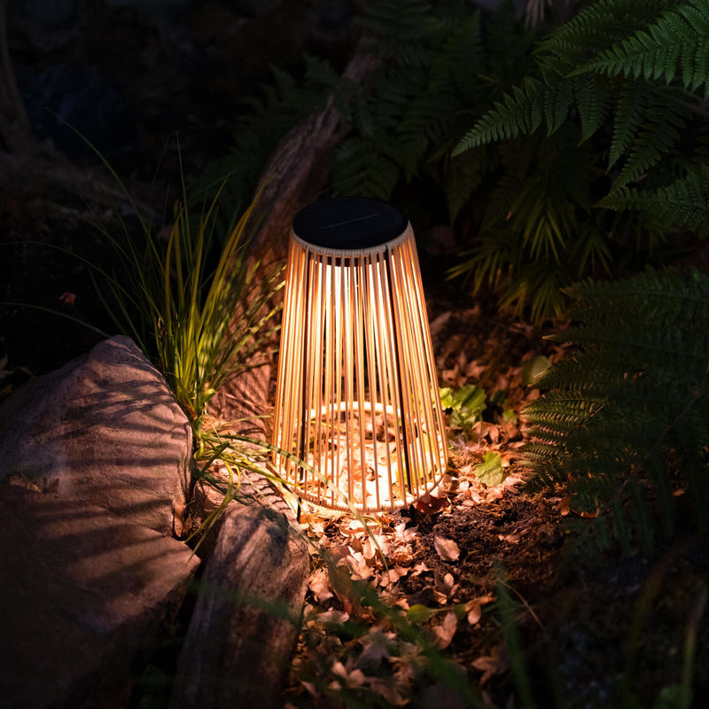Solar Handwoven Garden Lawn Light - HAIKU Bamboo Garden Path Light PT0905