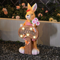 Solar Rabbit Ornament – Garden & Courtyard Decoration PT0612