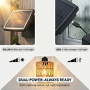 Outway Kasa PT0909 solar panel sunny day USB-C rainy day charge dual power always ready full night