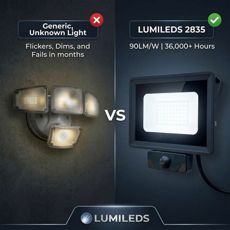 Vilo Motion Sensor Floodlight E023EIS | LUMILEDS | 10m PIR | IP65 Weatherproof