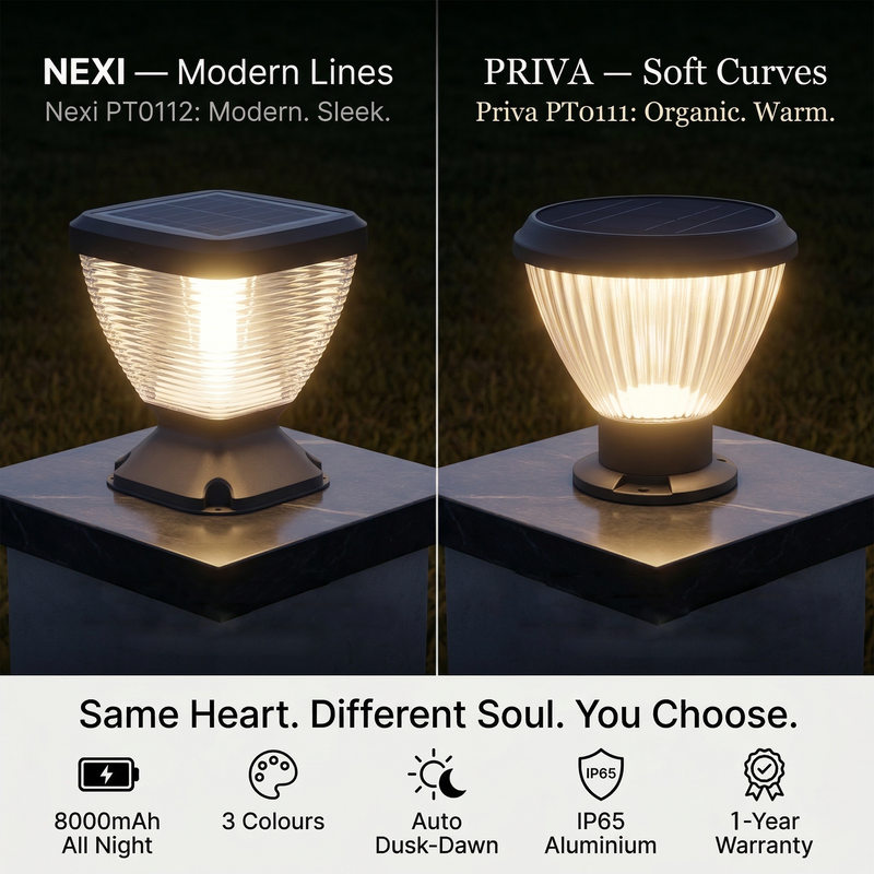 Nexi Solar Pillar Light PT0112 | Modern Moon-Gazing Design | 3 Colours