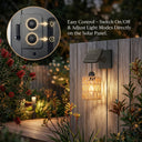 Outway Kasa PT0909 USB-C charging port close up solar panel rainy window dual power backup charging